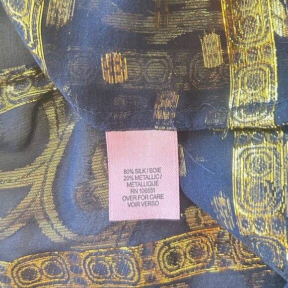 Calypso, St. Barth | Navy and Gold Tunic / Dress - Picture 9 of 14